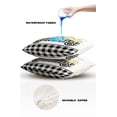 thumbnail image 4 of Pack of 2 Outdoor Pillow Covers, Black White Buffalo Plaid Truck Pull Gnome Lemon Waterproof Square Throw Pillowcase Cushion Decorative Pillow Covers for Couch Patio Tent, 16x16 in, 4 of 6