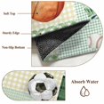 thumbnail image 4 of Rectangle Rug 2x3ft Area Rug, Sports Balls Basketball Football Area Rugs for Living Room Bedroom, Green Plaid Patchwork Floor Mat Non-Shedding Non-Slip Carpet Indoor Accent Rugs, 4 of 9