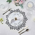 thumbnail image 3 of BalsaCircle 6 Black Round 15" Dahlia Floral Vinyl PLacemats Wedding Party Decor, 3 of 8