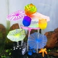 thumbnail image 3 of Glowing Effect Lotus Ornament Silicone Decor Aquarium Decoration for Fish Tank with Suction Cup, 3 of 9