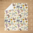 thumbnail image 3 of Halloween Theme Flannel Fleece Throw Blanket 40"x50" Kids Butterfly Plush Blanket for Boys Girls Teens Daisy Floral Flowers Fuzzy Blanket Cute Spider Web Print All Season Bed Blanket, 3 of 6