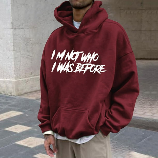 Sudadera con capucha para hombre, sudadera con capucha con letras estampadas, jersey de manga larga, sudadera con capucha, blusa para hombre