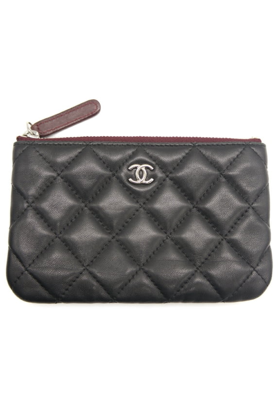 Pre-Owned CHANEL Classic Mini Pouch Coco Mark Black A82365 (Good)