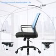thumbnail image 6 of YRLLENSDAN Mesh Office Chairs, Home Office Desk Chairs With Wheels & Arms Pc Chair Rolling Chair Study Chair Computer Chairs For Adults, Blue, 6 of 8