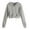 QRN1-Gray, variant on Zip Up Hoodie Women Cropped Casual Sweatshirts Workout Long Sleeve Drawstring Hooded Jacket Crop Tops with Pockets