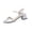 Silver, variant on hoksml Women's Square Toe Block Heel Sandals, Adjustable Ankle Strap Dress Shoes, Multicolor