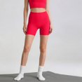 thumbnail image 4 of Sunnin Women Biker Shorts High Waist Tummy Control Solid Color Yoga Workout Shorts, 4 of 5