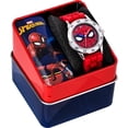 thumbnail image 2 of Accutime Spiderman Time Teacher Reloj para niños - Correa de silicona roja, esfera fácil de leer, resistente al agua, con lata especial, 2 of 5