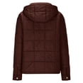 thumbnail image 5 of UYISJ Quilted Puffer Jacket Women Lightweight Short Zip Up Padded Coat Loose Fit Hooded Outerwear Tops with Pockets Brown XL, 5 of 8