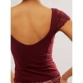 thumbnail image 3 of Douhoow Women Short Sleeve Lace Tops Deep V Neck Lace Trim T-Shirts Summer Going Out Top Tee, 3 of 6