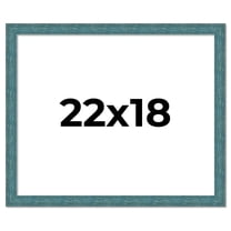 22x18 Frame Blue Rustic Barnwood Solid Wood Picture Frame Width 1.25 Inches | Interior Depth 0.5