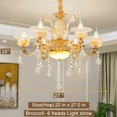 thumbnail image 1 of Datingday Modern Crystal Chandelier Glass 6-18 head Ceiling Light Fixture Pendant Light, 1 of 6