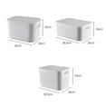 thumbnail image 3 of Bangcool Office Storage Bin Plastic Simple Organizer Basket Storage Container with Lid, 3 of 10