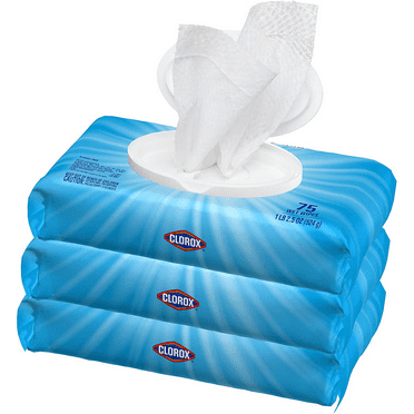 Clorox Disinfecting Bleach Free Cleaning Wipes, Fresh Scent, Moisture Lock Lid, 75 Count, 3 Pack