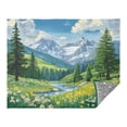 thumbnail image 2 of 70x55 Inches Glow in The Dark Blanket Cozy Throw Camping Blankets for Home and Outdoor Use Summer Mountains, 2 of 8