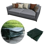 Outdoor Double-stitched Seams Waterproof Polyethylene 3-Seat Patio Wicker Chairs Rattan Lounge Porch Sofa Furniture Cover
