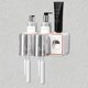 thumbnail image 1 of Portacepillos de pared con dispensador automático de pasta dental | Organizador de baño con 2, 3 o 4 ranuras | Incluye vaso y bandeja para cepillos de dientes para familias, niños o parejas, 1 of 5