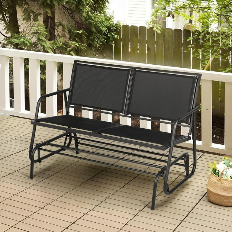 Metal glider bench walmart hotsell