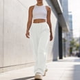 thumbnail image 5 of Yutgune Wide Leg Sweatpants for Women High Waist Drawstring Sweatpants Women Baggy Street Casual Sweats, 5 of 7