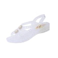 thumbnail image 2 of Willtoo Jelly Sandals for Women Mesh Flats Clear Sandals Beach Water Shoes Cute Fashion Trendy for Girls Office Cruise Festivals Gifts, 2 of 6