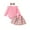 Pink, variant on GYRATEDREAM Baby Girl Fall Winter Outfit Ruffle Long Sleeve Knit Romper Plaid Skirt with Headband Cute Newborn Clothes