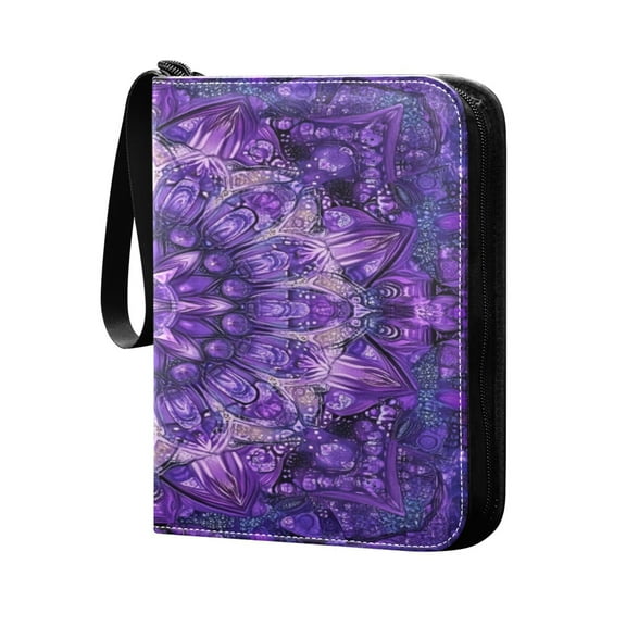 4 Pocket Card Binder with 50-page sleeve can hold 400 game cards Purple Color Scheme