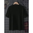 thumbnail image 2 of Camiseta de cuello redondo con estampado de gestos Manfinity Dauomo para hombre, camisetas informales, 2 of 5