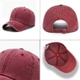 thumbnail image 3 of Cotton Washed Adjustable Baseball Caps Men and Women, Unstructured Low Profile Plain Dad Hat - Mixed style2, 3 of 6
