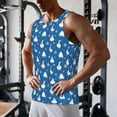 thumbnail image 5 of Uemuo Geese and leaves Pattern Men's Muscle Shirts Sleeveless Dry Fit Gym Workout Tank Top Lightweight Sports Tank Top Beach Tank Top, Loose-fit Sleeveless Shirt-Small, 5 of 7