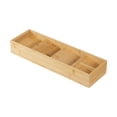 thumbnail image 1 of Caja de madera para cubiertos, organizador de cajones de cocina, caja de almacenamiento, soporte de bambú para cubiertos multiusos, organizador de soltero, 1 of 9