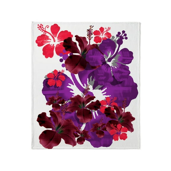 CafePress - Hibiscus Throw Blanket - Soft Fleece Throw Blanket, 50"x60" for All Ages