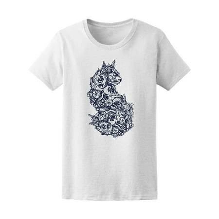 Nouveau Top - Art Nouveau Style Magic Cat Tee Women's -Image by Shutterstock