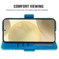 thumbnail image 3 of Asuwish Compatible with Samsung Galaxy S24/S25 5G Wallet Phone Case and Tempered Glass Screen Protector Flip Credit Card Holder Stand Mandala Flower Cell Cover for S 24 24S 25 25S G5 Women Men Blue, 3 of 9