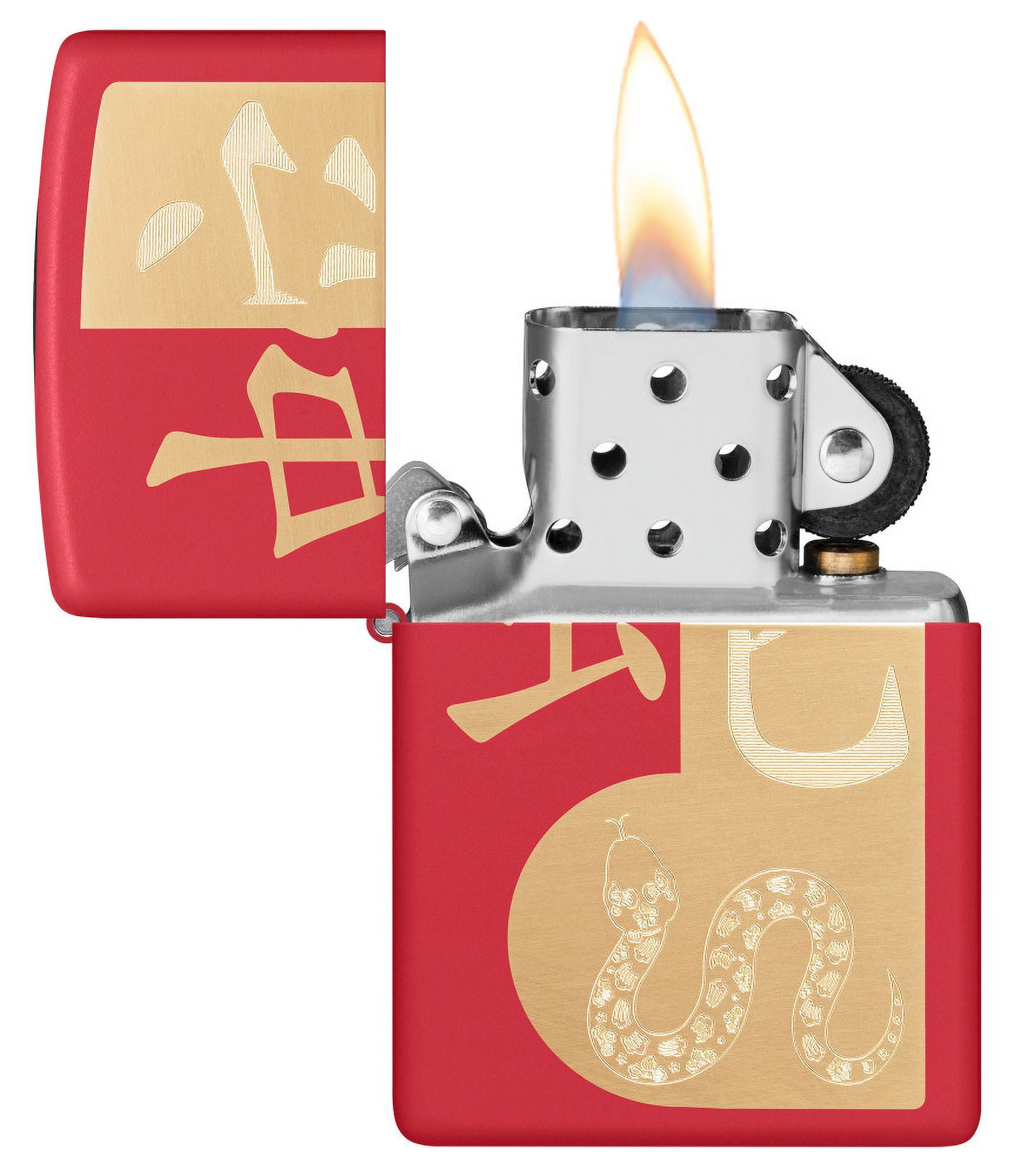 Zippo Year of the Snake 2025 Red Matte Pocket Lighter