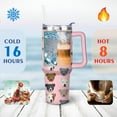 thumbnail image 4 of Stylish Dog Pattern Travel Mug - 40oz Leakproof Tumbler with Straw & Handle - Ideal Gift for Women Who Love Puppies, 4 of 7
