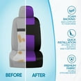 thumbnail image 6 of BDK PolyPro Car Seat Covers Full Set, Front and Rear Split Bench, Purple, 6 of 11