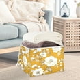 thumbnail image 5 of 16.5x12.6x11.8in Foldable Flip-Top Storage Bin, Dustproof Magic Tape Closure, Ideal for Home & Toy Organization，A Pattern Of White Flowers, 5 of 7
