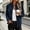 Navy, variant on Women Solid Faux Suede Stand Collar Jacket Casual Long Sleeve Zip up Workwear Coat with Chest Flap Pockets, Short Moto Outerwear Army Green