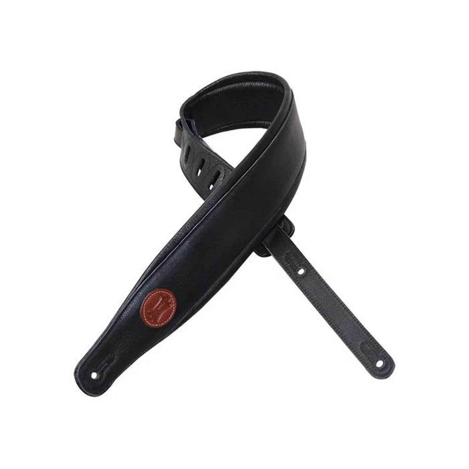 Levy's 4-1/2" Padded Leather Bass Guitar Strap Black