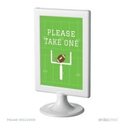 Birthday Framed Party Signs, Please Take One, Football Touchdown! Party, 4x6-inch, Includes Frame