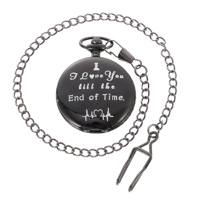MasteelfCA Analog Pocket Watch Battery Powdered Watch Retro Hanging Watch with Chain