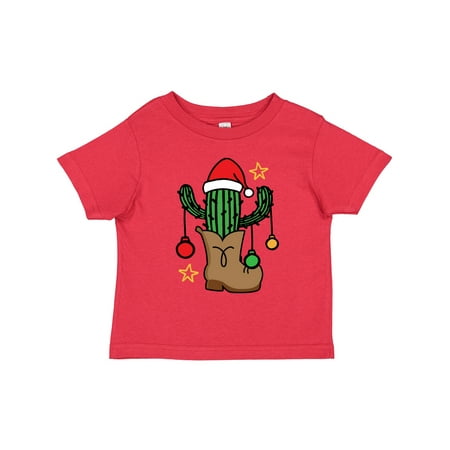 

Inktastic Christmas Cowboy Cactus Gift Toddler Boy or Toddler Girl T-Shirt