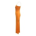 thumbnail image 2 of hirigin Women Sleeveless Fish Tail Dress, Solid Color Spaghetti Strap Bodycon Long Skirt, 2 of 6