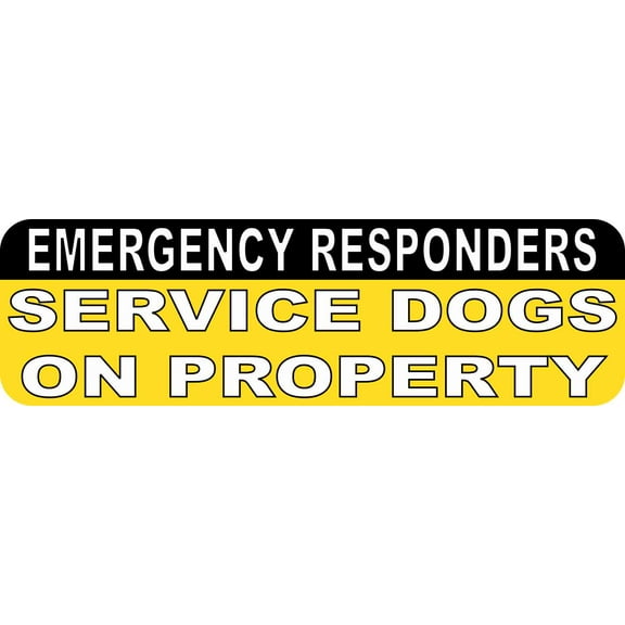 10in x 3in Service Dogs On Property Magnet Magnetic Sign  Magnets