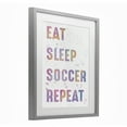 thumbnail image 3 of Stupell Industries Eat Sleep Soccer Life Pastel Gray Framed Print Under Glass, design by Marcus Prime, 16 x 13, 3 of 10