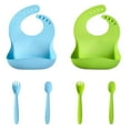 thumbnail image 6 of Shininglove Soft Silicone Bibs with Food Catcher Pocket for Infant, 2 Packs, 6 of 6