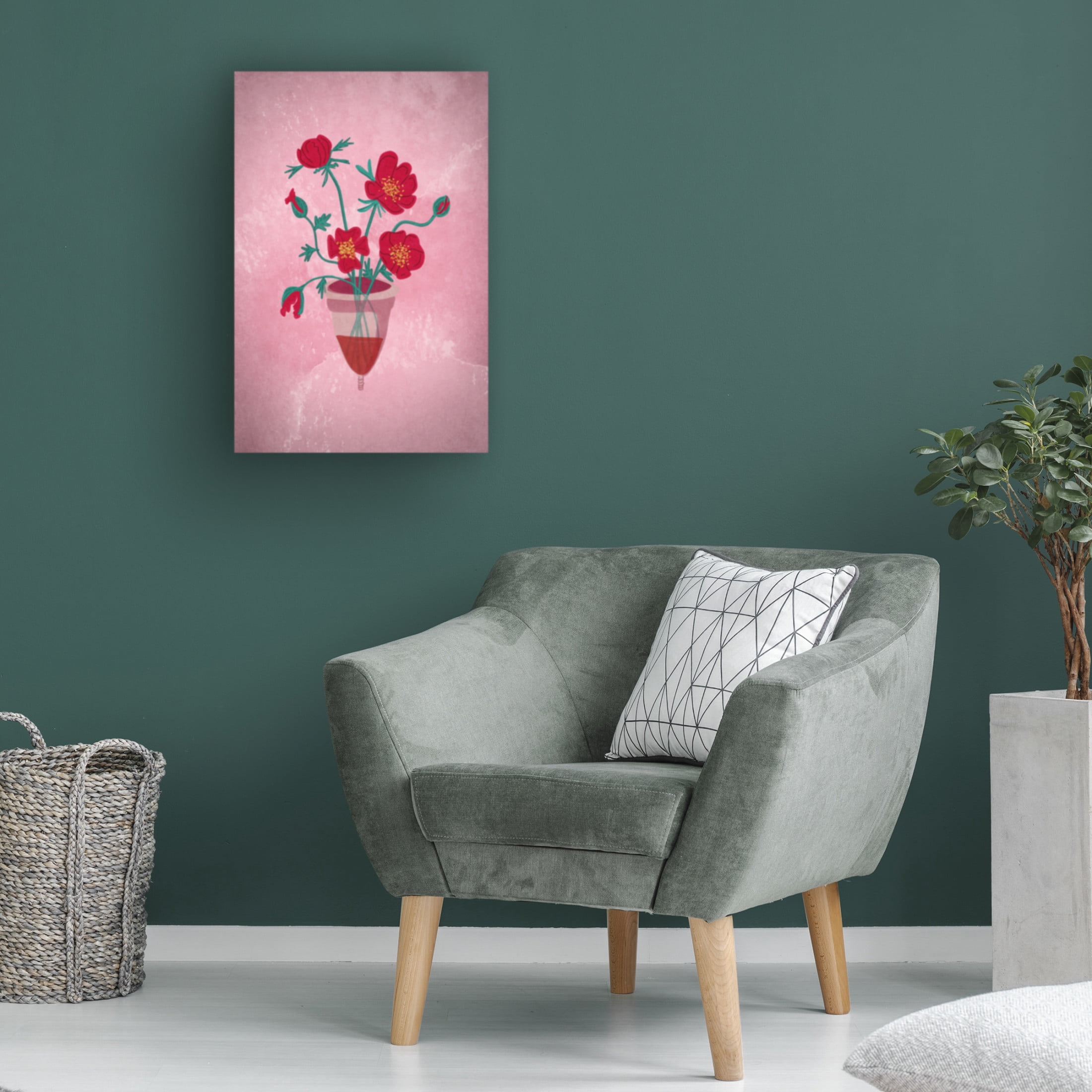 Trademark Fine Art Raissa Oltmanns Cup of flowers Canvas Wall Art