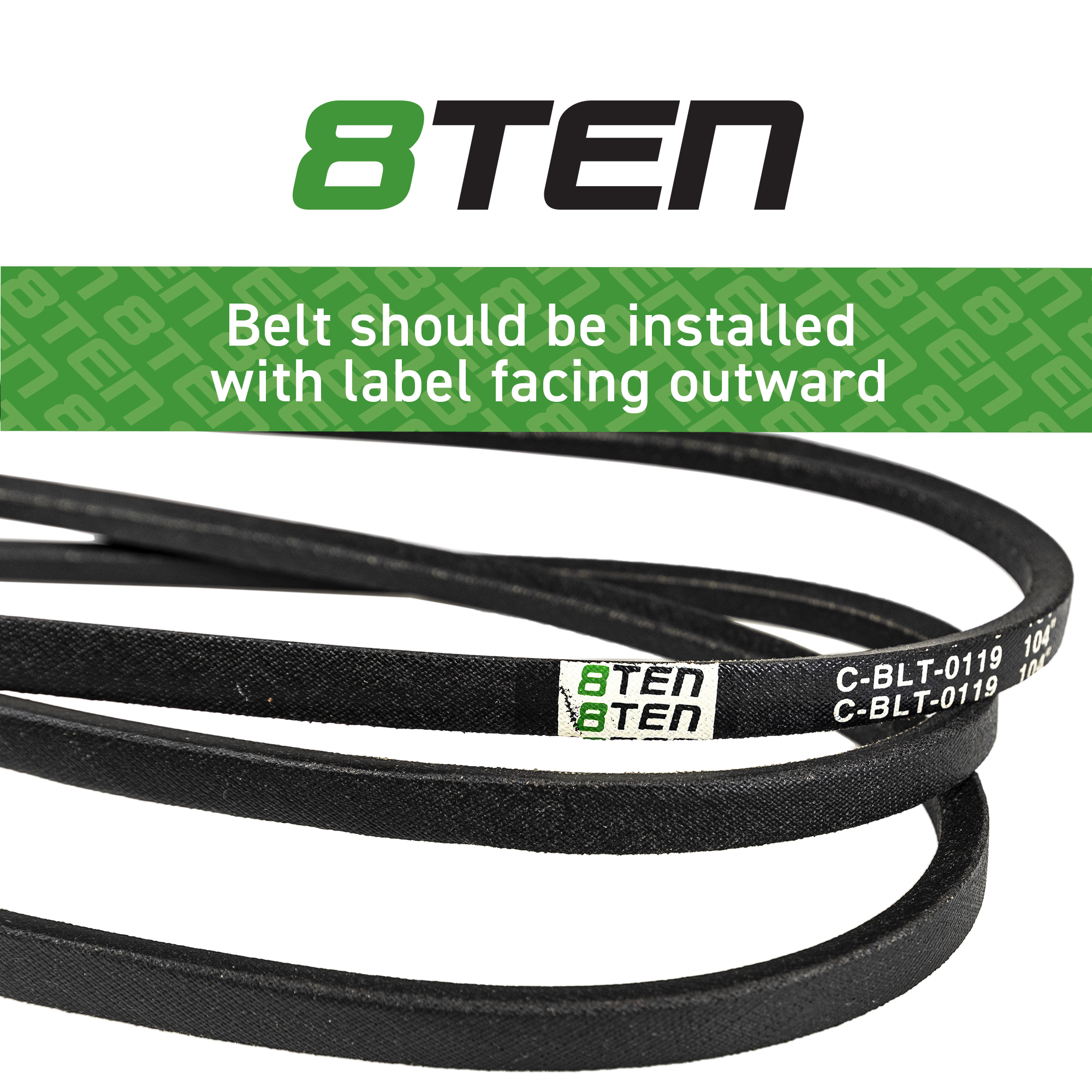 Deck Belt 1/2 X 103.25 Inch For John Deere D100-D130, E110-E130 Mowers - Replaces 754-04219, 954-04219