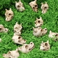 thumbnail image 5 of Mini Resin Animal Skull Heads Miniature Animal Skull Figurines Mini Halloween Skulls Figurine Miniature Skulls for Crafts Halloween Christmas Micro Landscape Decor, 5 of 7