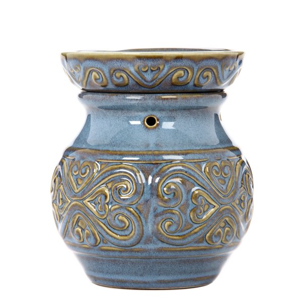 Hosley's 6 inch High, Blue Electric Ceramic Fragrance Warmer Walmart